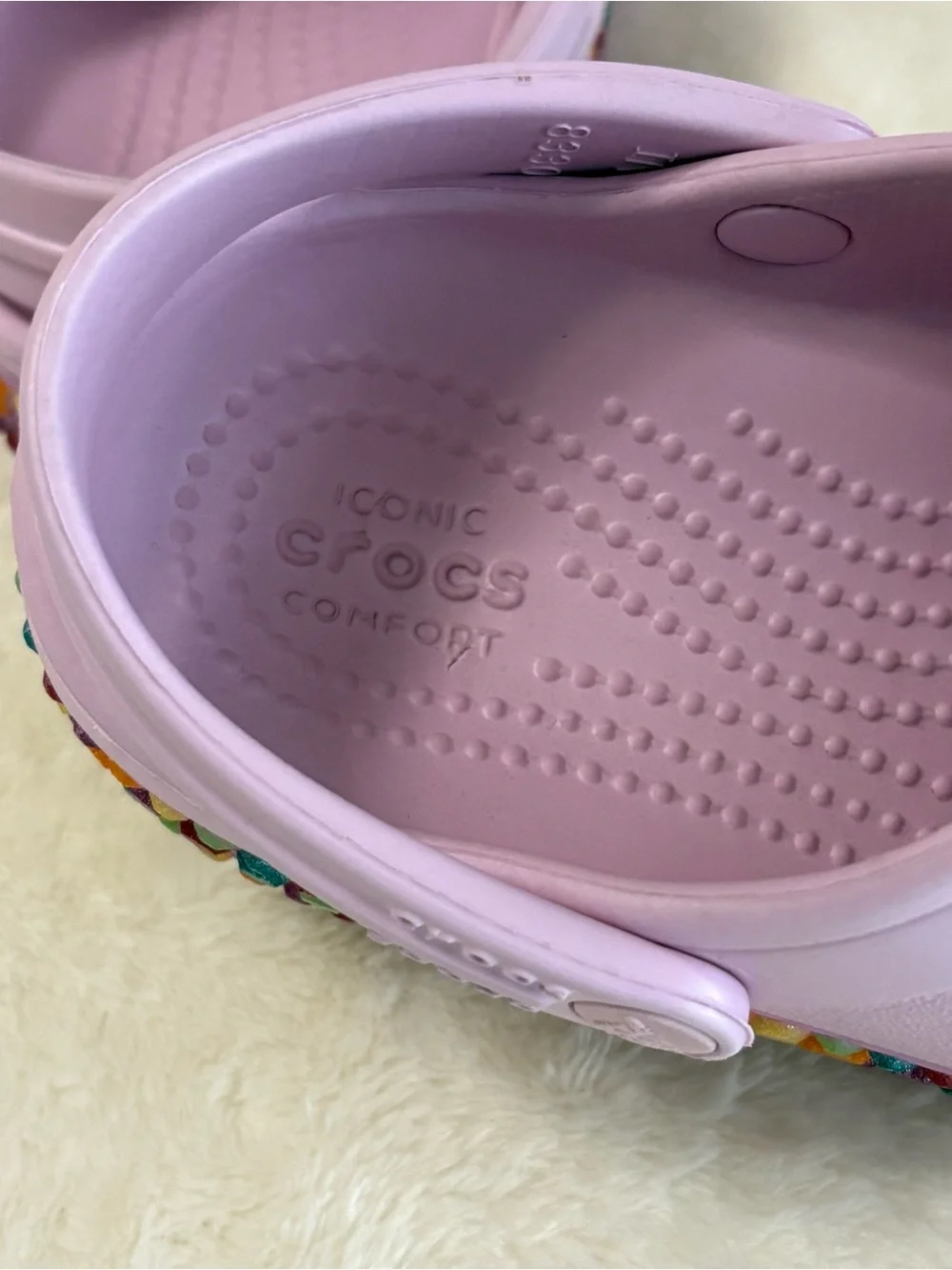 Crocs Girls Pink Crocbands Gem Band Clogs Size C10